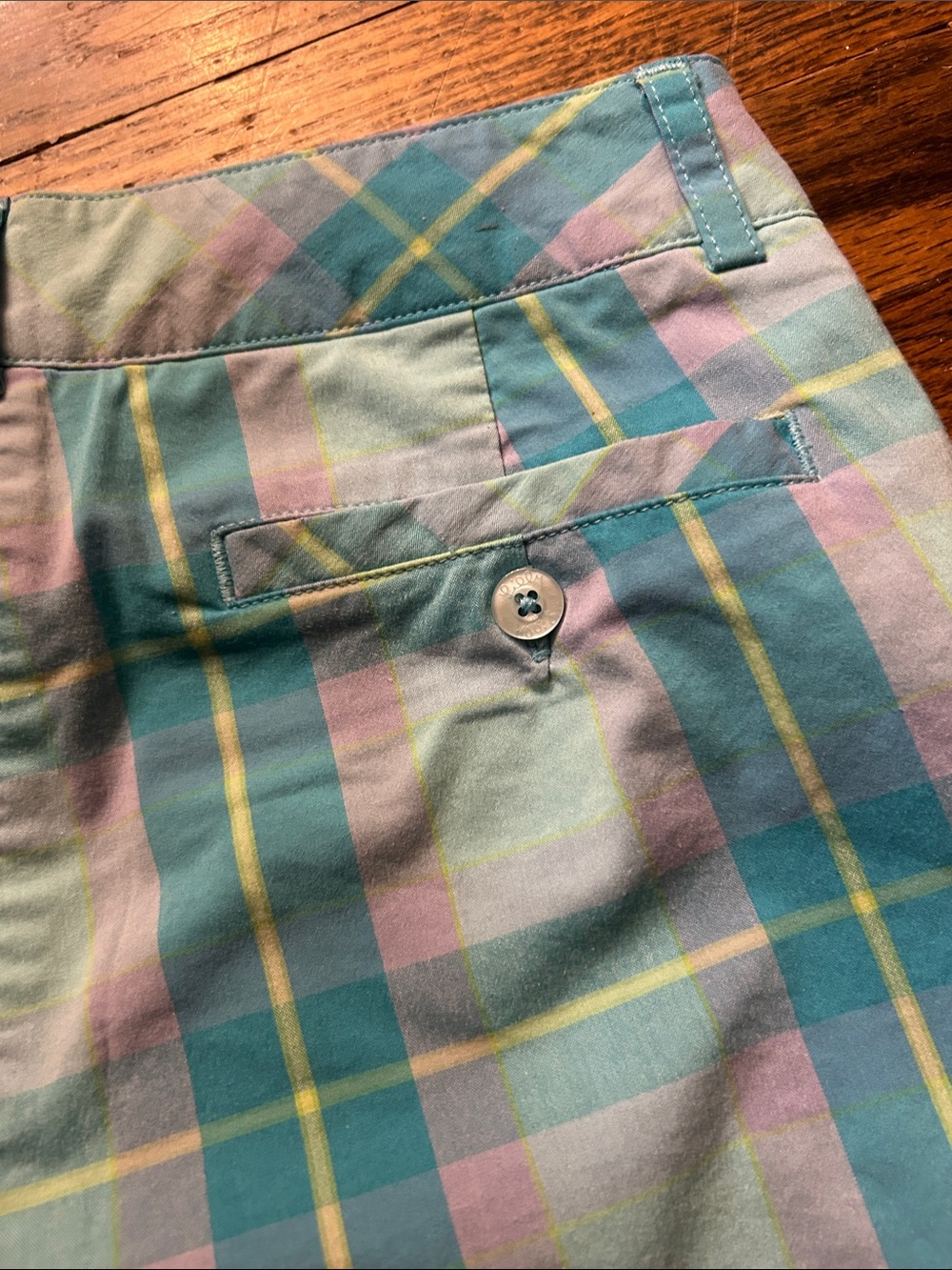 Lilly Pulitzer Pastel Plaid Women’s Bermuda Shorts - Aqua, Pink, Yellow Size 2P - Picture 10 of 16